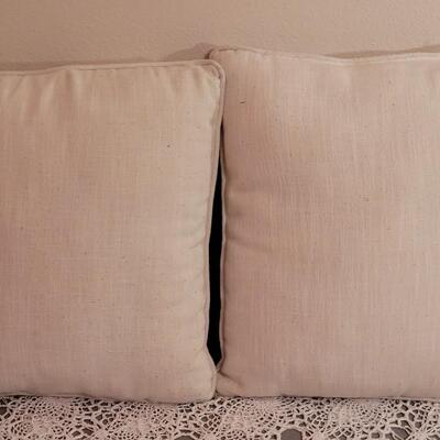 Lot 151: White with Gray Velvet Design Decorative Pillows