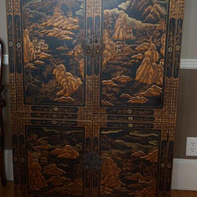 LACQUER STYLE ASIAN CABINET