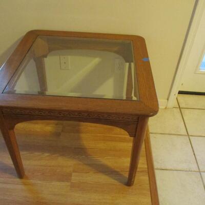 Wood Side Table With Glass Top 30