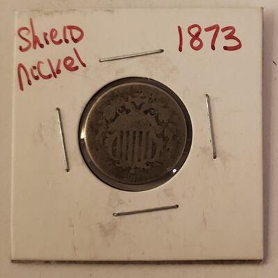 Old 1873 Shield Nickel Post Civil War Coin Free Shipping Bid or Buy Now