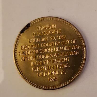Franklin D. Roosevelt World War 2 President Token Coin Free Shipping Bid or Buy Now
