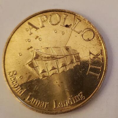 Apollo Space Vintage Token Coin Second Lunar Landing First Man on Moon Free Shipping Bid or Buy Now