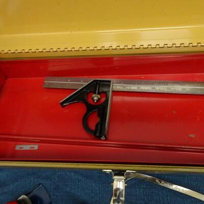 LOT 438  TOOL BOX, TOOLS AND WRENCHES