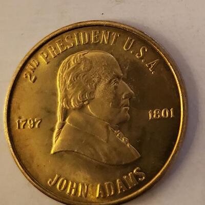 Vintage John Adams President Vice President Token Coin Free Shipping Bid or Buy Now