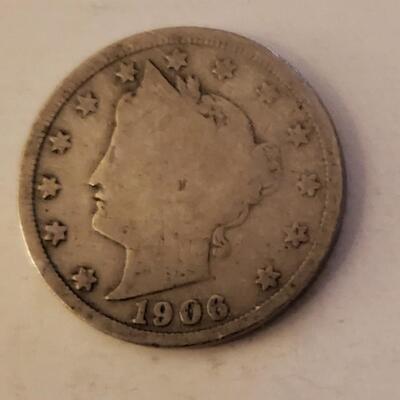 Old 1906 Liberty V Nickel Coin Free Shipping Bid or Buy Now