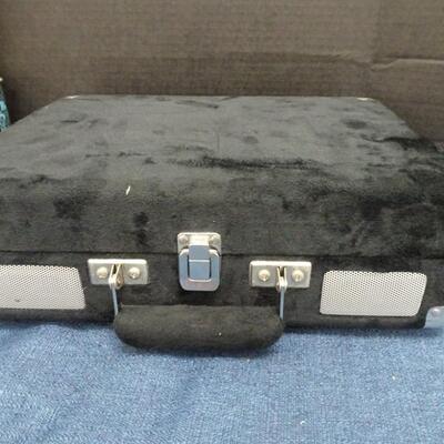 L0T 444  CROSLEY PORTABLE TURNTABLE, COLE HAAN SIZE 14 AND PLASTIC TROPHIES