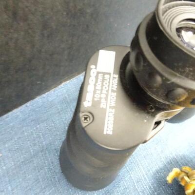 LOT 445  TWO BASEBALL GLOVES, BINOCULARS AND BIKE PUMP