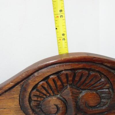 LOT 450  VINTAGE WOOD AND VELVET CHAIR