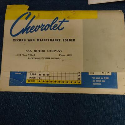 LOT 464     1957 CHEVROLET PAPERWORK