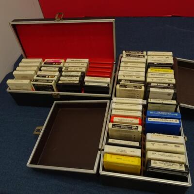 LOT 484  COLLECTION OF 8 TRACK TAPES AND 3 CASES
