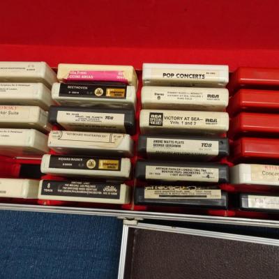LOT 484  COLLECTION OF 8 TRACK TAPES AND 3 CASES
