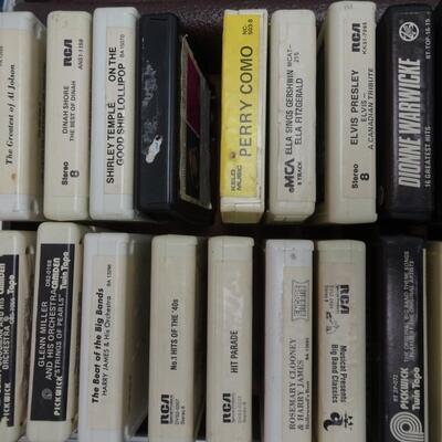 LOT 484  COLLECTION OF 8 TRACK TAPES AND 3 CASES