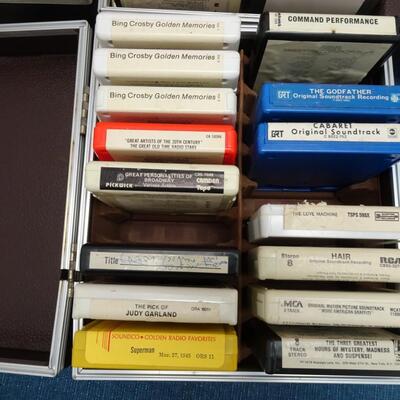 LOT 484  COLLECTION OF 8 TRACK TAPES AND 3 CASES