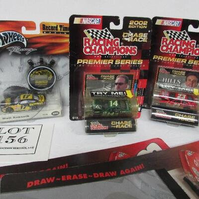 Nascar Lot. Hot Wheels Car, Note Pad Set, Erase Toys