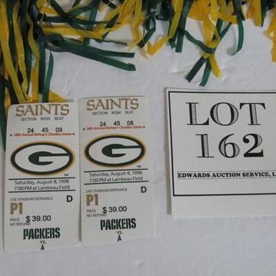 Green Bay Packers Lot, August 8, 1998 Saints/Packers Ticket Stubs, More
