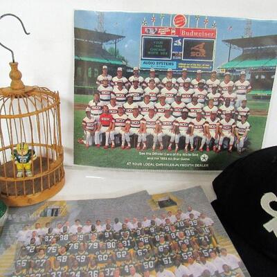Lot of Vintage Packers, Baseball/Little League Items, 1983 White Sox Team Photo