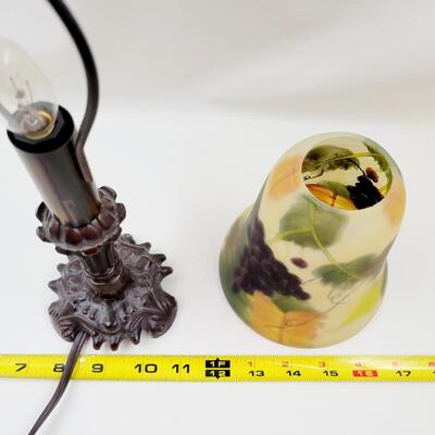 HAND PAINTED GLYNDA TURLEY REVERSE GLASS TABLE / DESK LAMP