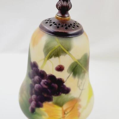 HAND PAINTED GLYNDA TURLEY REVERSE GLASS TABLE / DESK LAMP