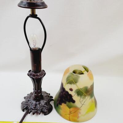 HAND PAINTED GLYNDA TURLEY REVERSE GLASS TABLE / DESK LAMP