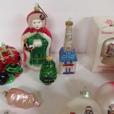 Large Lot of Glass Christmas Ornaments