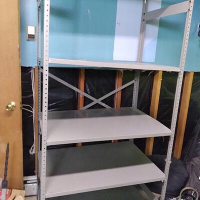 LOT 223  TWO METAL SHELVES