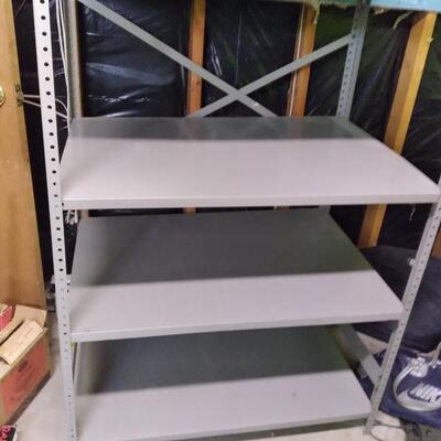 LOT 223  TWO METAL SHELVES