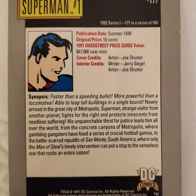 Vintage Superman Superhero Trading Card