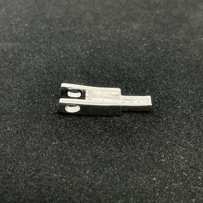 925 STERLING SILVER & RHINESTONE RECTANGULAR PENDANT