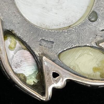 MOTHER OF PEARL & 925 STERLING SILVER PENDANT
