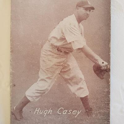 Old 1947 Hugh Casey Brooklyn Dodgers Baseball Exhibit Card