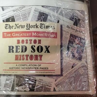 Boston Red Sox History Newspaper in plastic