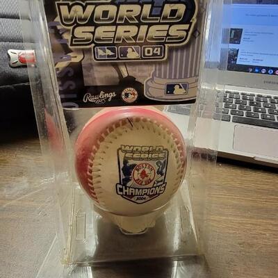 2004 World Series Red Sox Commemorative ball still in package.