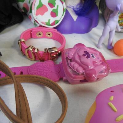 Toys 20+ High School bag, hats, troll, piggy bank, sunglasses, doll accessories
