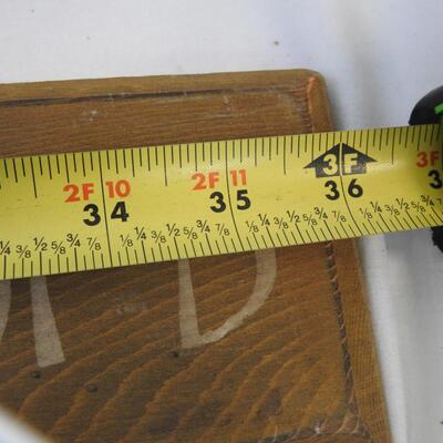 Craft lot: wood, art pallet, battery tea lights, foam board, glass jar