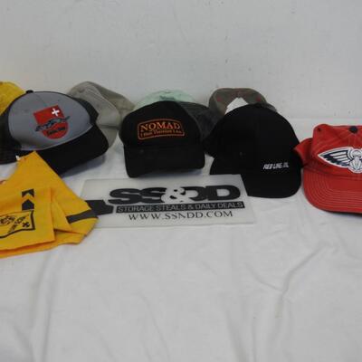 9 Hats & Cub Scout bandana: Utah  State hat, Nomad, Swiss Days, Cate