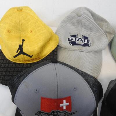9 Hats & Cub Scout bandana: Utah  State hat, Nomad, Swiss Days, Cate