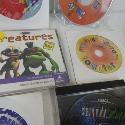 CD Rom games (11): Barbie,My Little Pony, Oregon Trail, CD Starry NIght.Backyard