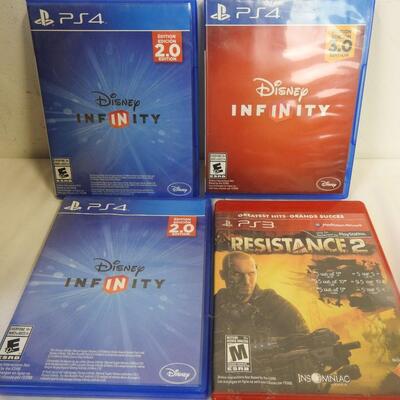 2 Guitar Hero Guitars, Rockband Petal & Microphone, Infinity & PlayStation Games
