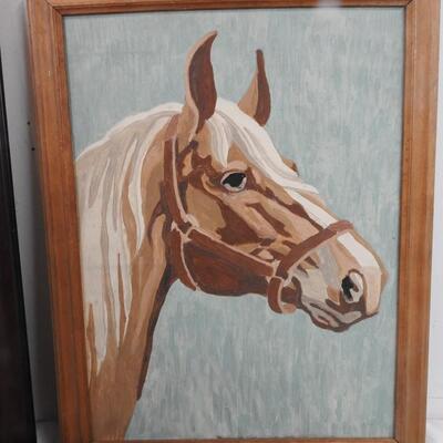 6 pc Wall Art, Horse, Basil Field, Cow In a Field, Woven House