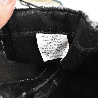 Womens personal care:Boots size 6 1/2, Vivitar headphones, make-up bags, hangers