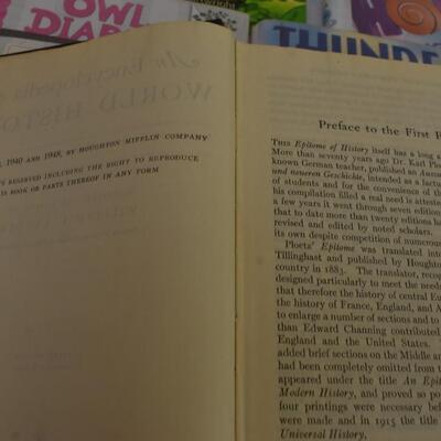 Books: Curious George, King & Queens History 1948, World History Encyclopedia
