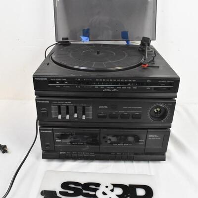 Panasonic Model SG-HM09A Compact Audio System with Record Player, Missing Knob