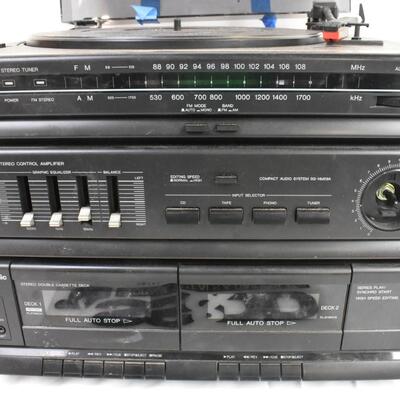 Panasonic Model SG-HM09A Compact Audio System with Record Player, Missing Knob