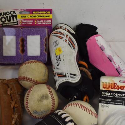 General Sports Lot: Volleyball, Baseballs/Softballs, Mitts, Pads, Pump and More!