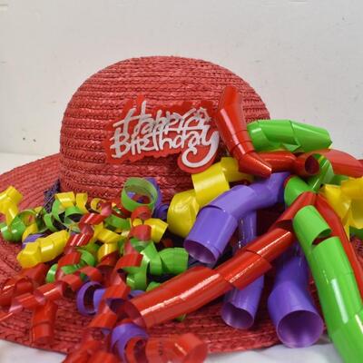 4 Hat Lot: Small Viking Beanie, Pacific Beach, Cali, Happy Birthday Hat, Crochet
