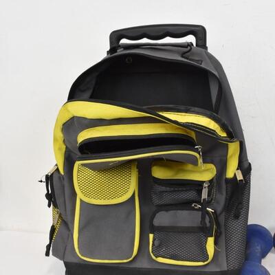 Personal Care Lot: Suitcase Backpack, Slendertone Flex, Dumbbells, etc