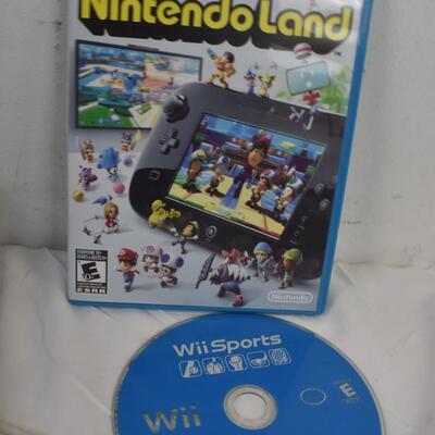 Wii Sports, Nintendo Land, Megaman & Inkling Amibos, Mad Catz Beat Pad, Wii Fit