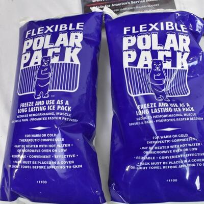 3 Coolers Barbecue Cleaner and Spatula, Ice Packs, Survival Blankets