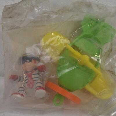 Vintage Toys: Thomas "Rosie" Train, Red Car, McDonalds Hamburglar 1991 Airplane