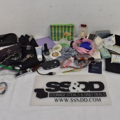 Personal Care Lot: USB Dock, Bandanas, Gloves, Soap, Glasses Case, Mirror